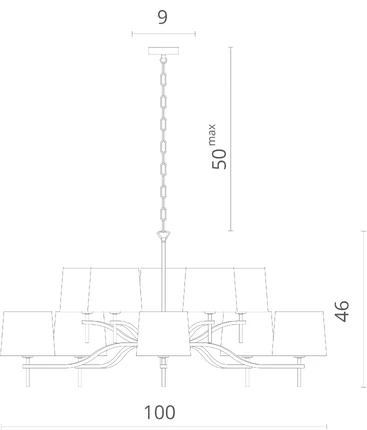 Подвесная люстра Divinare 1341/02 LM-10 хром